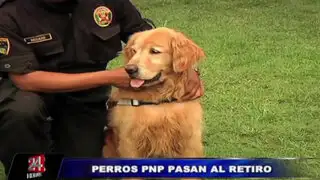 Policía Canina pasó al retiro a valientes perros ‘Machín’, ‘Archi’ y ‘Chester’