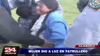 VIDEO: mujer dio a luz en patrullero de Serenazgo en Cajamarca