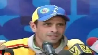Capriles afirma que gobierno venezolano alistaría un autogolpe