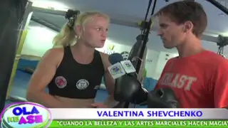 Nahuel López cumplió desafío y se enfrentó a Valentina Shevchenko
