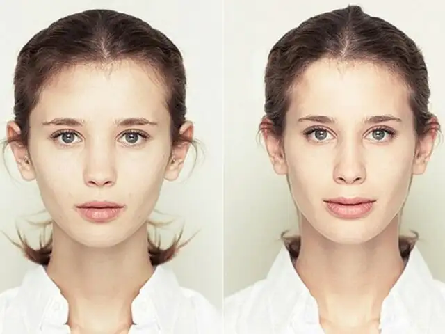 FOTOS: estas personas lucirían así si sus rostros fuesen totalmente simétricos
