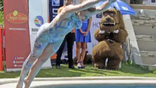 El piscinazo sin ropa de Sigrid Alegría, la reina del Festival de Viña del Mar 2014