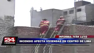 Cercado de Lima: incendio afecta a varios inmuebles de la Av. Colmena