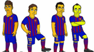 Messi, Neymar, Xavi e Iniesta ya tienen su versión animada de 'Los Simpson'