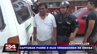 VIDEO: padre e hijo fueron capturados por vender drogas en Chorrillos