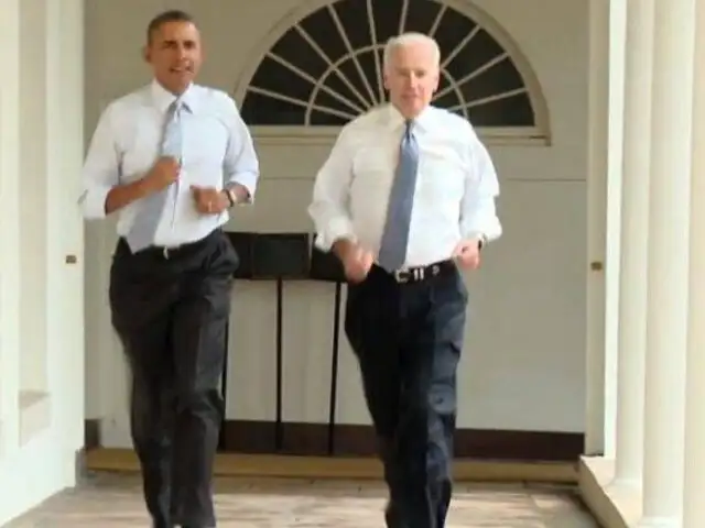Obama y Biden corrieron por toda la Casa Blanca para fomentar el deporte