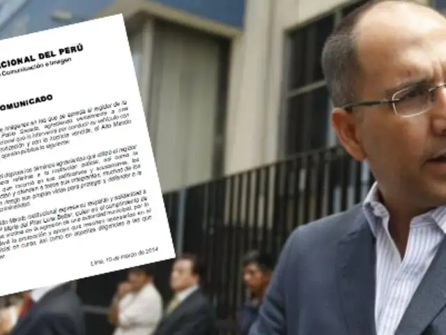 Policía Nacional deplora la agresión de Pablo Secada a miembro de la institución