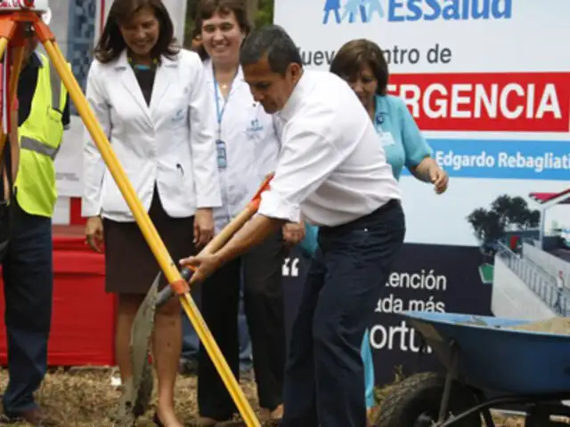 Humala colocó la primera piedra del Centro de Emergencias del Rebagliati