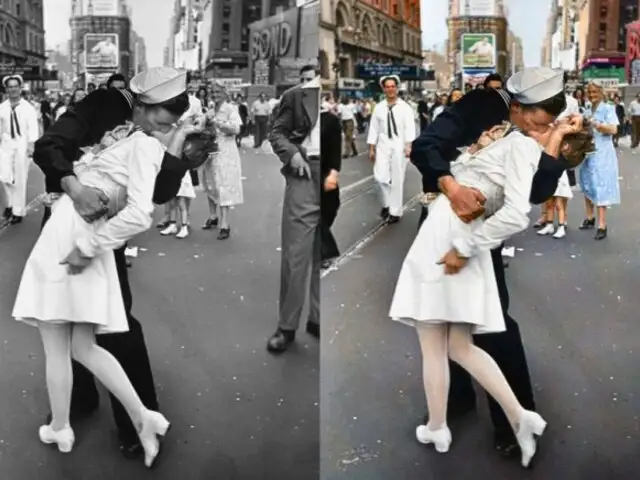 La época del blanco y negro: famosas fotos antiguas a todo color