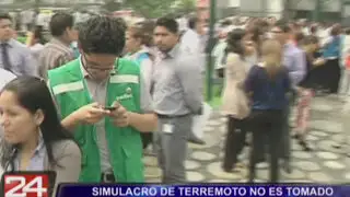 Falta de seriedad en simulacro de sismo de centro financiero en San Isidro