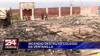 Aseguran que incendio en colegio de Ventanilla fue provocado