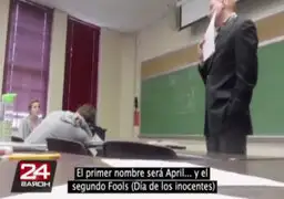 Mira la reacción de un profesor ante una broma de sus alumnos