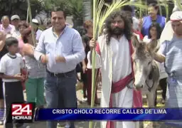 ‘Cristo Cholo’ recorrió calles de Lima con escenificación de Domingo de Ramos