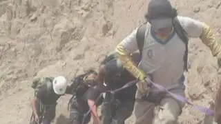 Rescatan a jóvenes que se perdieron junto a mascotas en cerro de Jicamarca