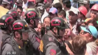 Vecinos del Cerro San Cosme se enfrentaron a policía por detención de dirigente