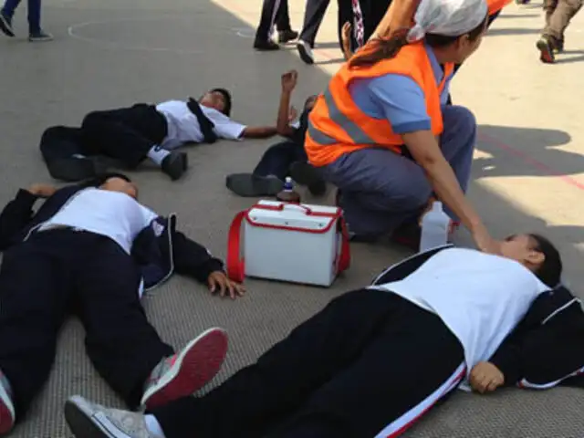 Escolares participaron activamente en primer simulacro nacional de sismo 2014