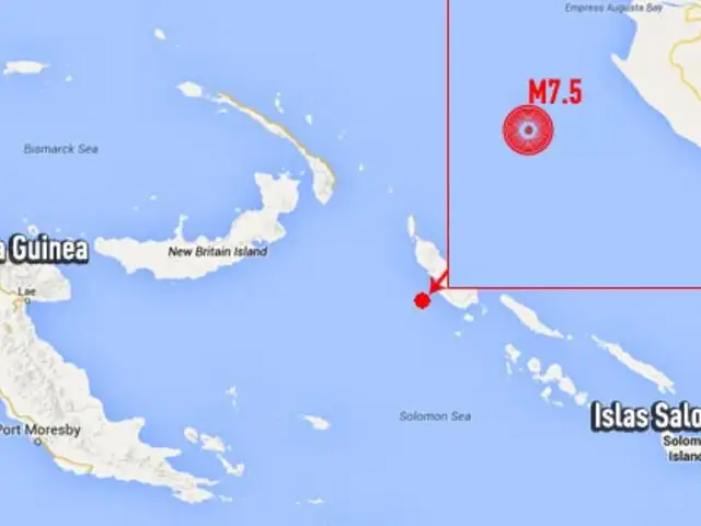 Alerta de tsunami para Papúa Nueva Guinea tras sismo de 7,5 de magnitud