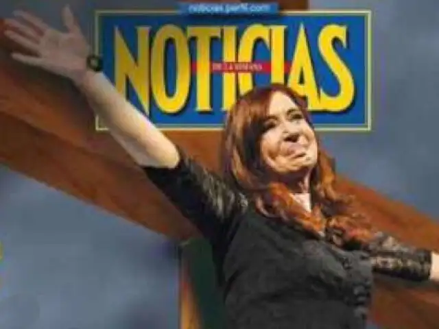 Polémica: Cristina Fernández aparece crucificada en portada de revista