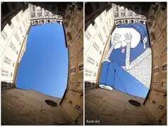 FOTOS: geniales dibujos plasmados entre los edificios y el cielo urbano