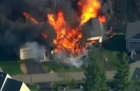Video: impactante explosión durante incendio en Estados Unidos