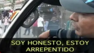 VIDEO: chofer de combi le ofrece 10 soles a policía para evitar multa