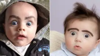 FOTOS: bebés con cejas se convierten en tendencia en las redes sociales