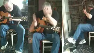 VIDEO: Este es sin duda el 'guitarrista' con menos paciencia en el mundo