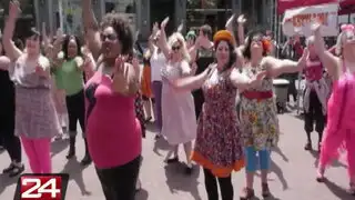 EEUU: mujeres obesas realizaron divertido flashmob con canción Happy