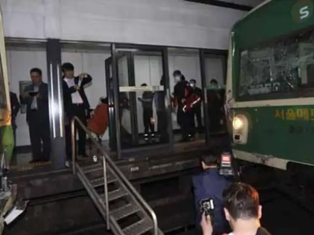 Choque entre dos trenes deja al menos 170 heridos en Corea del Sur