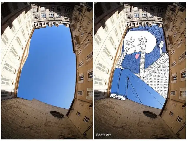 FOTOS: geniales dibujos plasmados entre los edificios y el cielo urbano