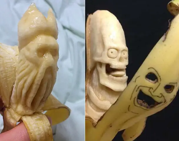FOTOS: artista japonés crea increíbles esculturas con plátanos