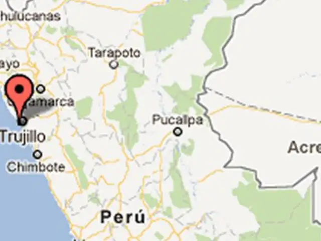 Movimiento telúrico de 5,8 de magnitud remeció Trujillo esta tarde