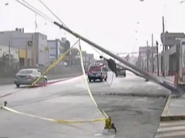 Accidentes de tránsito provocaron la caída de más de 1500 postes en el Perú