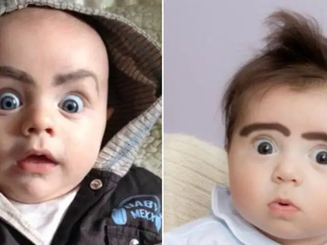 FOTOS: bebés con cejas se convierten en tendencia en las redes sociales