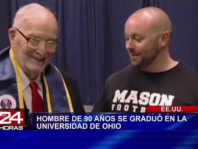 Walter Bunker, el anciano que se graduó en la universidad a los 90 años