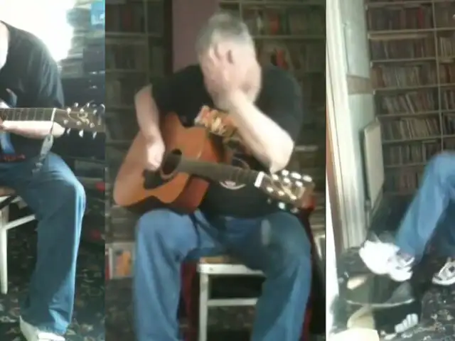 VIDEO: Este es sin duda el 'guitarrista' con menos paciencia en el mundo