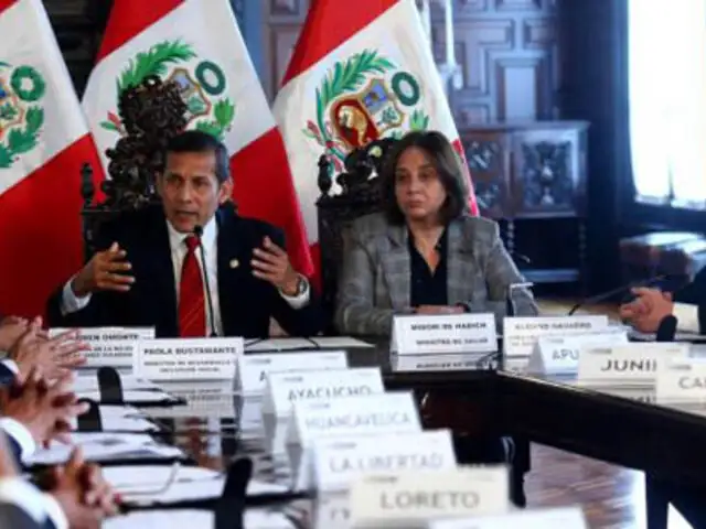 Presidente Ollanta Humala dice que no se retrocederá en la reforma de salud