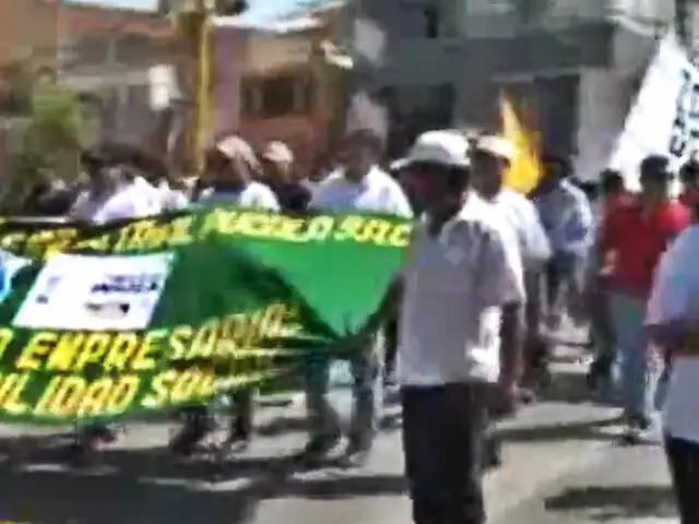 Chiclayo: trabajadores agroindustriales protestan por incumplimiento de pagos