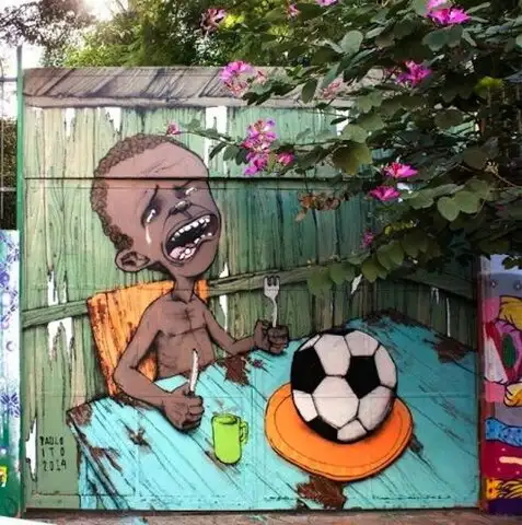 FOTOS: polémicos y curiosos graffitis aparecen en Brasil por el mundial
