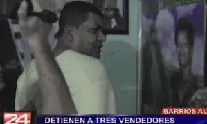 Barrios Altos: capturan a tres sujetos que se dedicaban a comercializar drogas