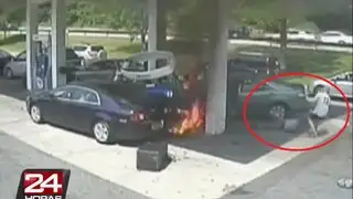 El vídeo del heroico policía que salvó a un hombre de morir en una explosión