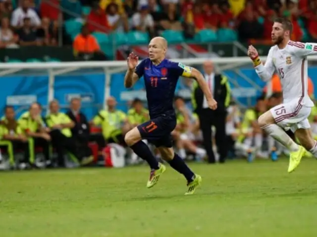 Arjen Robben corrió a 37 Km por hora en el duelo de Holanda contra España