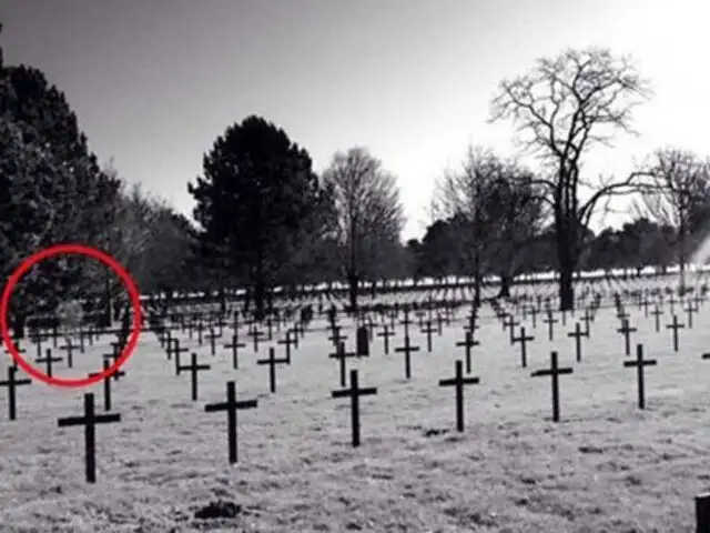 Estudiante fotografía el fantasma de un soldado en cementerio de Francia