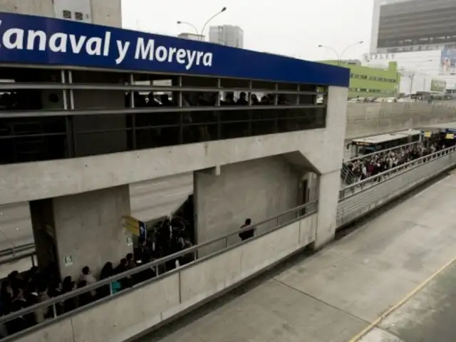 Metropolitano: cerrarán estación Canaval y Moreyra todo el fin de semana