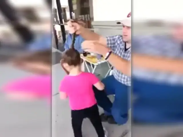 VIDEO: cuando los padres peinan a sus hijas en menos de 30 segundos