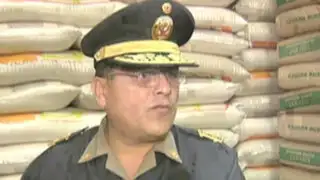 Intervienen almacén con toneladas de arroz adulterado en La Victoria