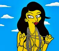 Kim Kardashian deslumbra con su belleza y derrama sensualidad en los Simpsons