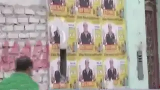 Amonestan a movimiento político por afiches electorales en centro de Chiclayo