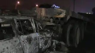 Callao: taxista falleció calcinado tras choque de su auto contra camión