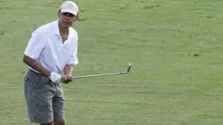 Barack Obama fue criticado por jugar golf en plena crisis internacional